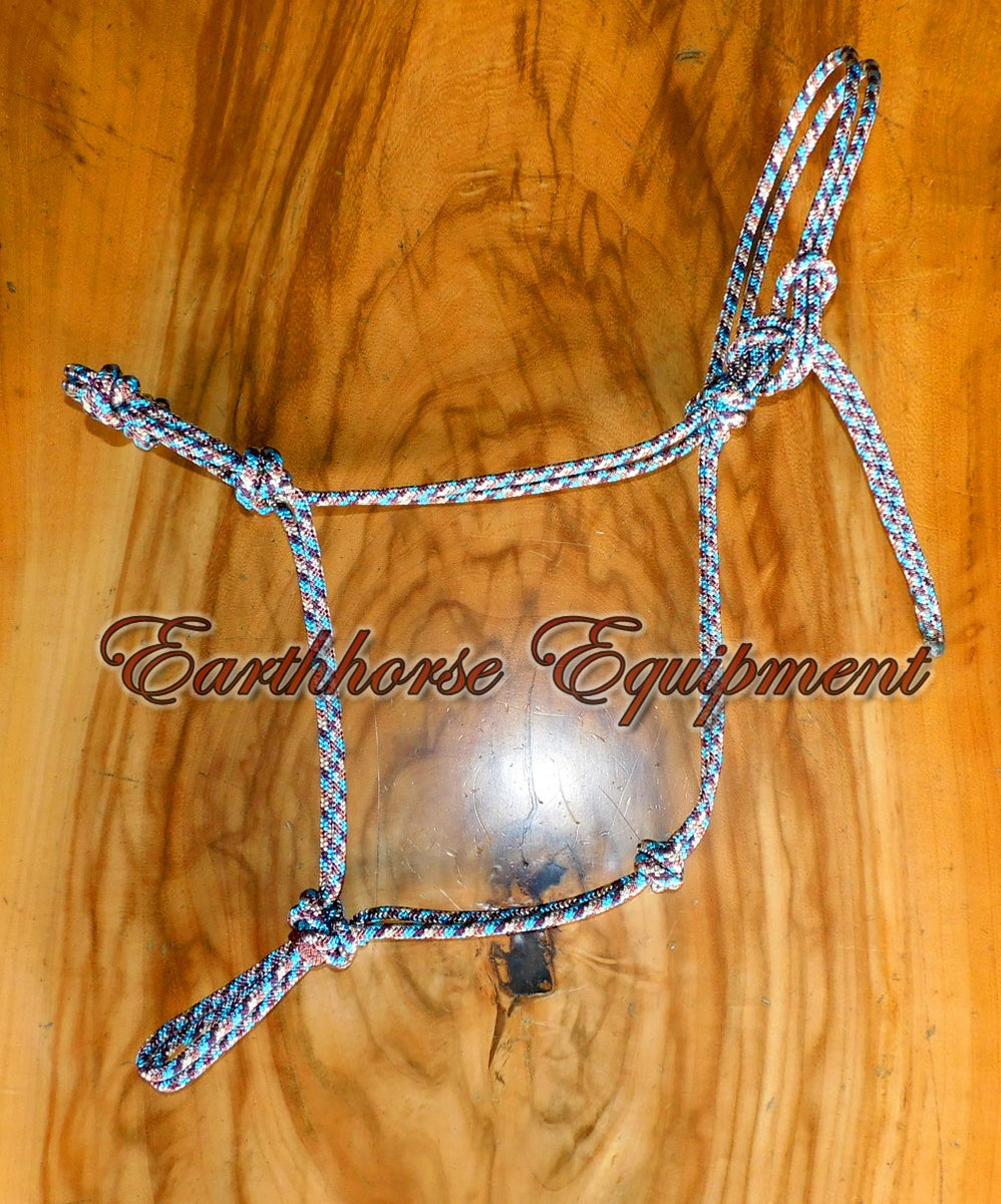 Stiff rope halter, four knot noseband Earthhorse equipment