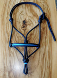 Marine rope Heavy duty 8mm halter with noseband inset, cyan