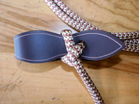 Split reins with leather slobber straps