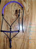 SHIRE sized heavy duty 8mm inset halter, heaps of inset colours
