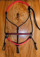 Pre made- Adjustable sidepull, black/red XL