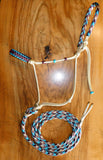 Pre made-Braided nose halter and lead set Beige "Arizona Sky" Cob