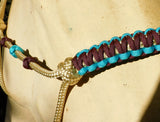 Pre made-Braided nose halter and lead set Beige "Arizona Sky" Cob