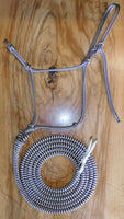Training halter and 12ft lead set, Dark brown/beige zig zag Marine rope