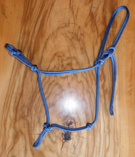 Pre made-Clearance Four nose knot halter gunmetal marine rope.