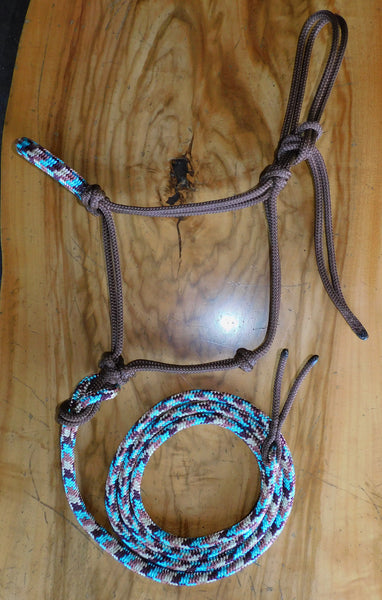 Pre made-Heavy duty 8mm halter and 2.5 mt loop lead set