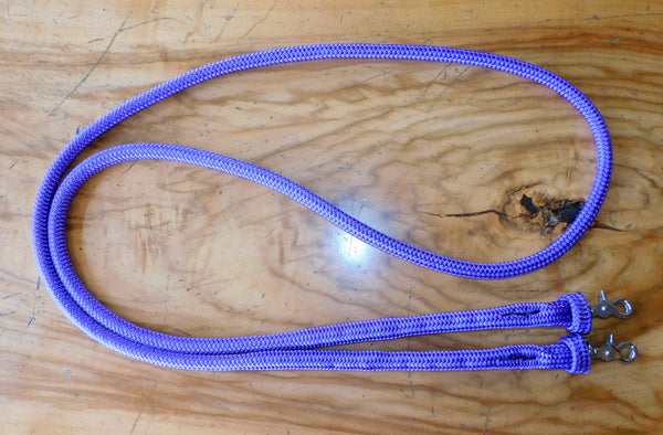 Pre made-Rope reins Purple