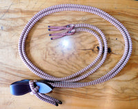 Split reins with leather slobber straps
