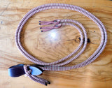 Split reins with leather slobber straps