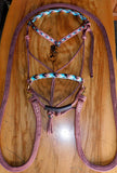 Pre made- Simple chin riding halter and reins set, Light brown "Apache Dream"