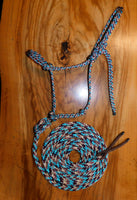 Pre made- Stiff halter and 12ft lead Shetland/small pony "Arizona Sky"