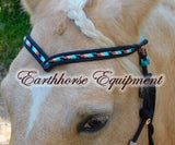 Pre made-Sliding chin riding halter/reins set black, "Apache Dream" large pony