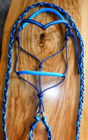 Padded riding halter without chinstrap, V brow