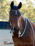 Bitted bridle head with western knot browband, choose your colour/size!