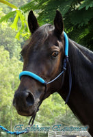 Padded halter, navy/cyan padding