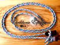 Split reins with leather slobber straps