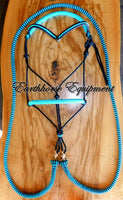 Padded riding halter without chinstrap, V brow