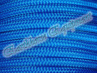 Equestrian rope reins "Cyan blue", stainless steel or brass clips, you choose length