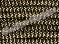 Marine rope reins "Dark brown/beige zig zag", brass or stainless steel clips, you choose length