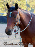Bitted bridle head with western knot browband, choose your colour/size!
